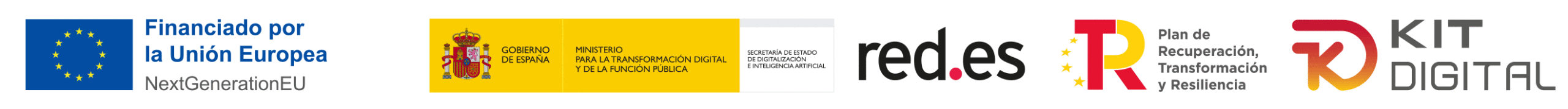 Kit Digital — Plan de Recuperación, Transformación y Resiliencia. Financiado por la Unión Europea, NextGenerationEU. Una iniciativa del Gobierno de España, gestionada por Red.es.